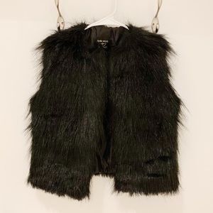 Topshop x Kate Moss Faux Fur Cropped Vest